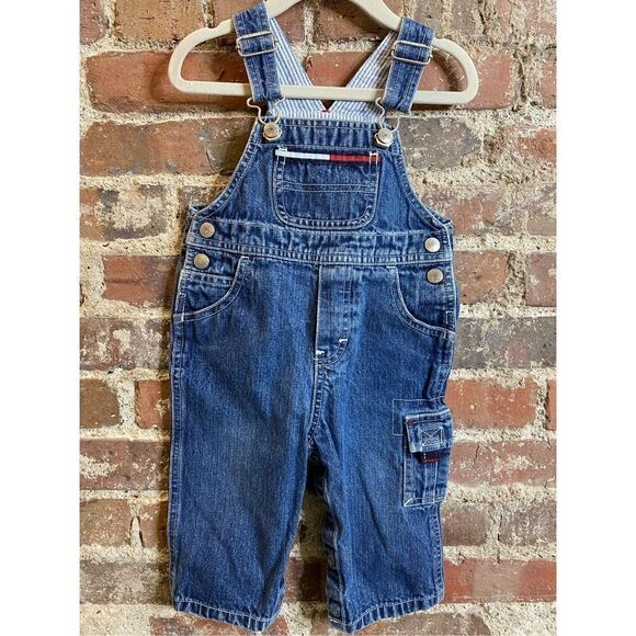 Tommy Hilfiger Other - Classic Tommy Hilfiger Denim Blue Jean Overall Bibs Baby/Toddler Size 6-12 Month